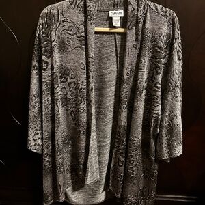 Chico’s Travelers style silver cardigan